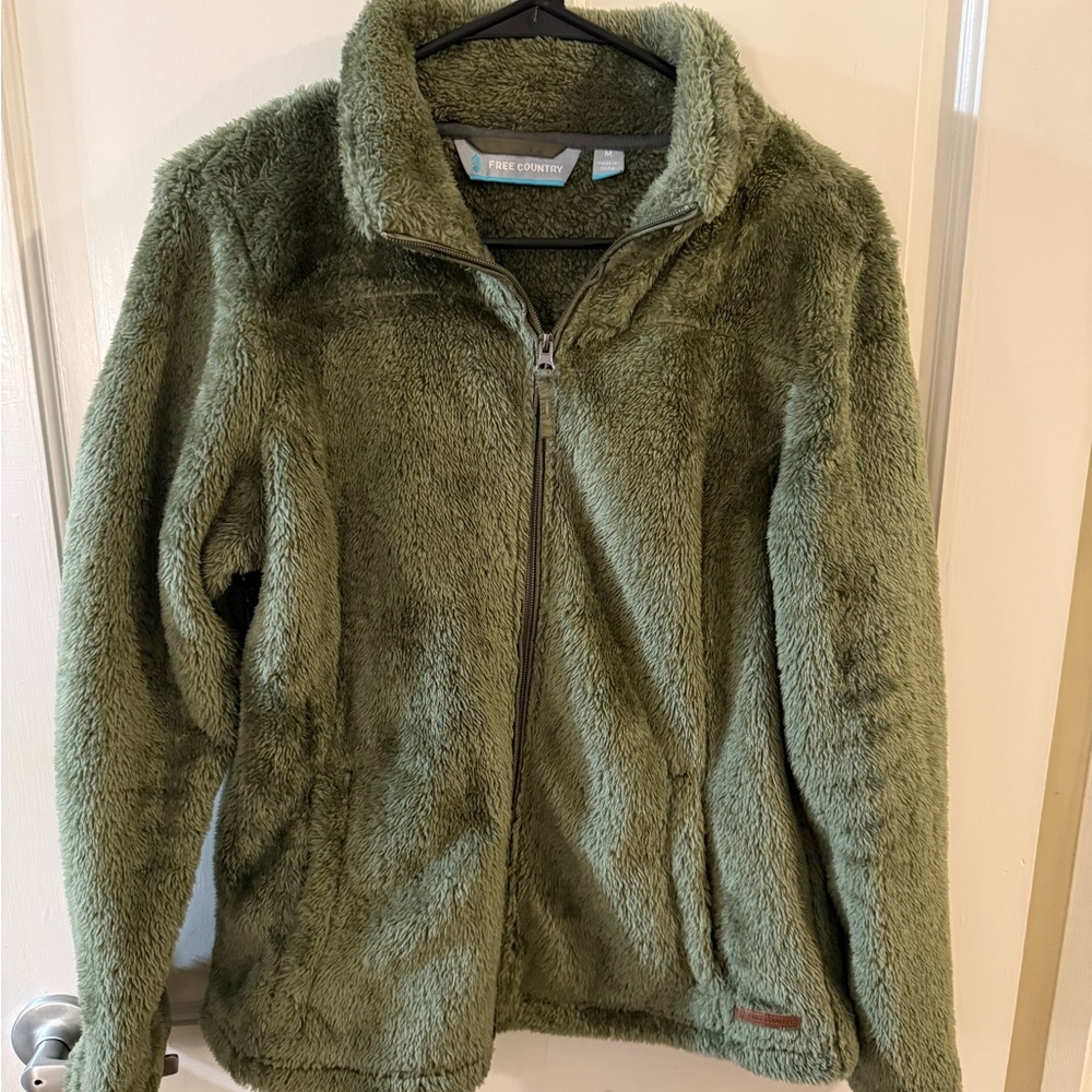 Free Country Olive Fleece Jacket